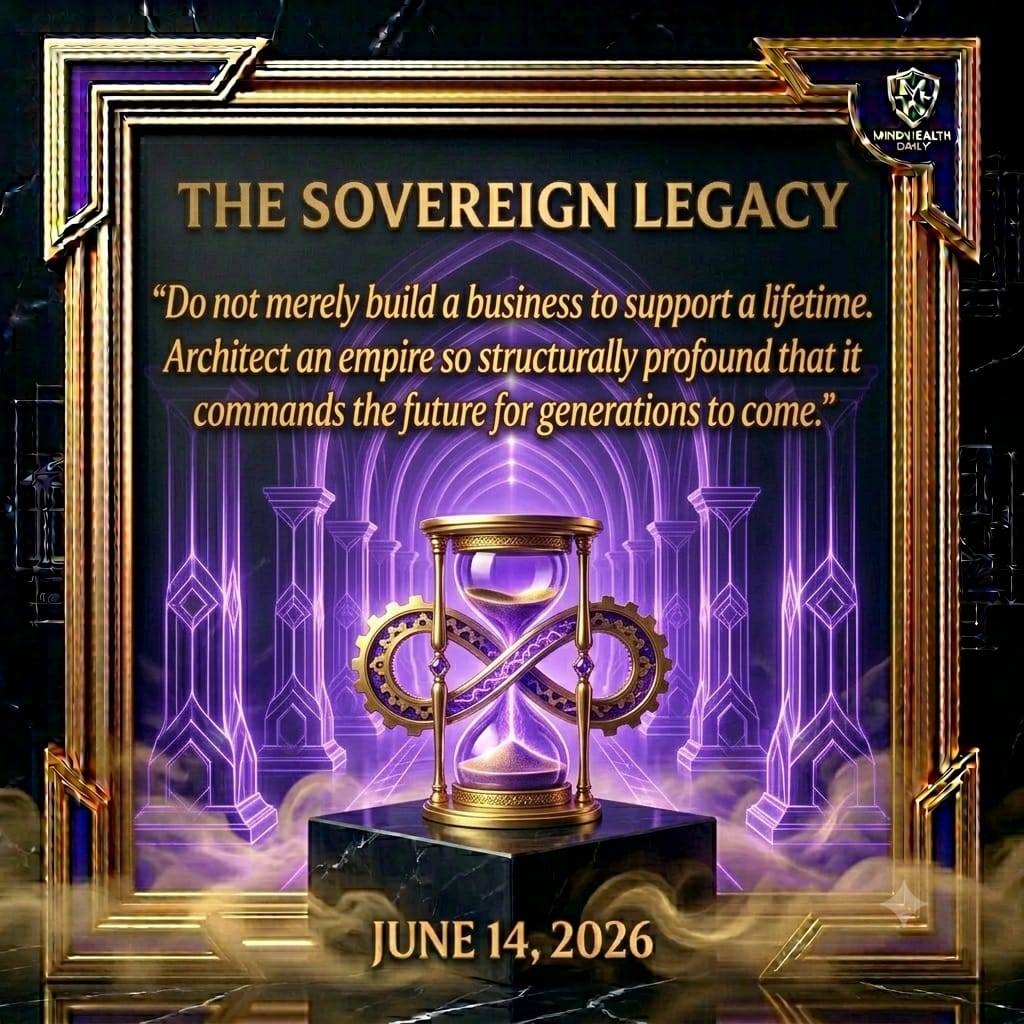 The Sovereign Legacy.
Temporary Success is an Accident. A Legacy is Engineered. 🏛️⏳
The short-sigh...
