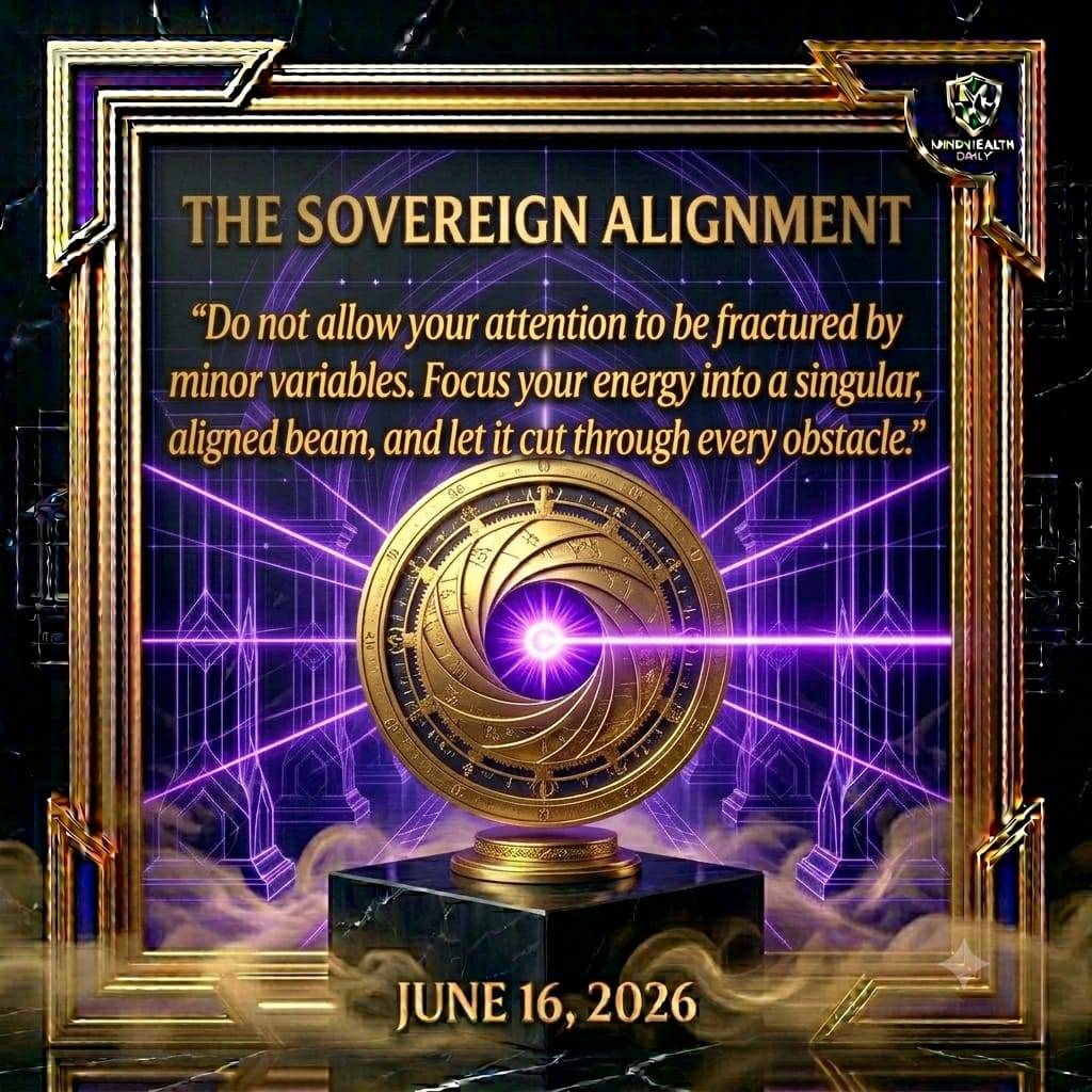The Sovereign Alignment.
Scattered Focus is a Deficit. Total Alignment is Absolute Power. 🏛️👁️
Th...