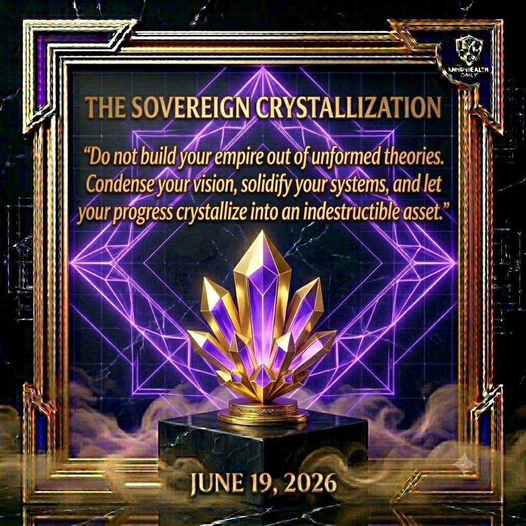 The Sovereign Crystallization.
Vapor is a Theory. Crystals are Indestructible. 🏛️💎
The amateur f...