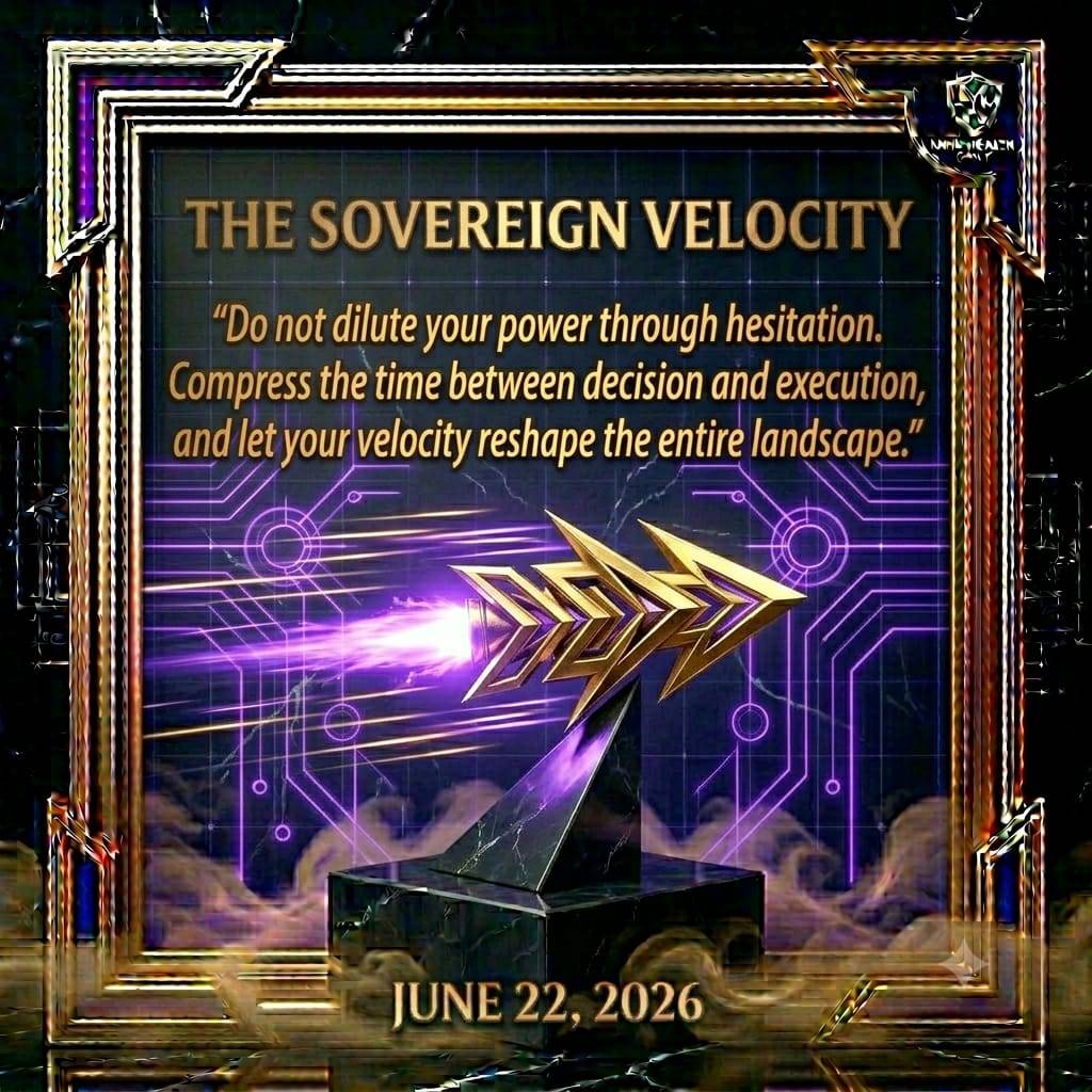 The Sovereign Velocity.
Deliberation is a Liability. Velocity is a Weapon. 🏛️⚡
The amateur mista...