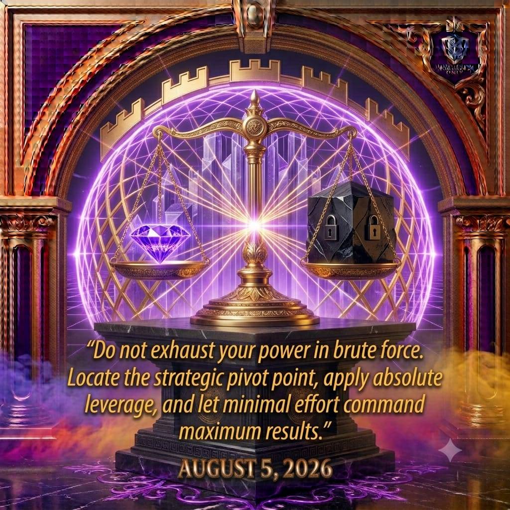 The Sovereign Fulcrum.
Locate the Strategic Pivot Point. Apply Absolute Leverage. 🏛️⚖️
​Brute force...