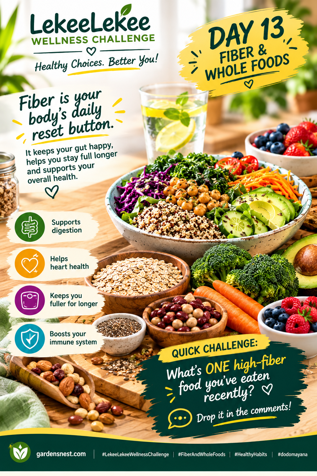 Good morning! ☀️

Today, we are talking about fiber — something your body needs every day.

You can...
