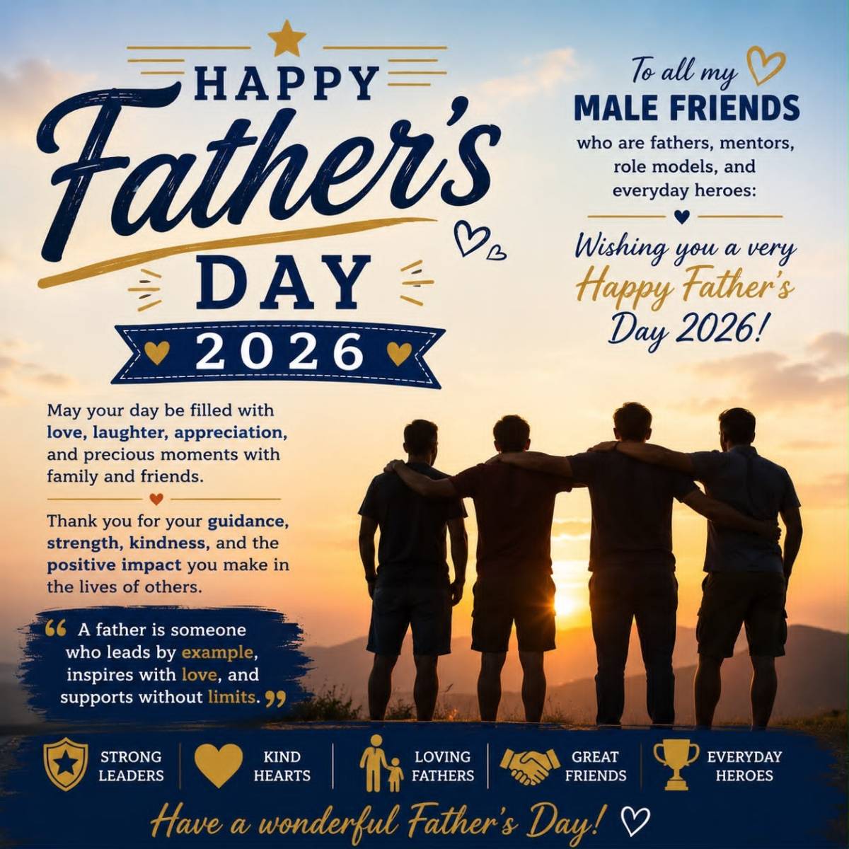 May the GOOD LORD continue to be with all fathers, grant them all the strength, wisdom, knowledge, p...