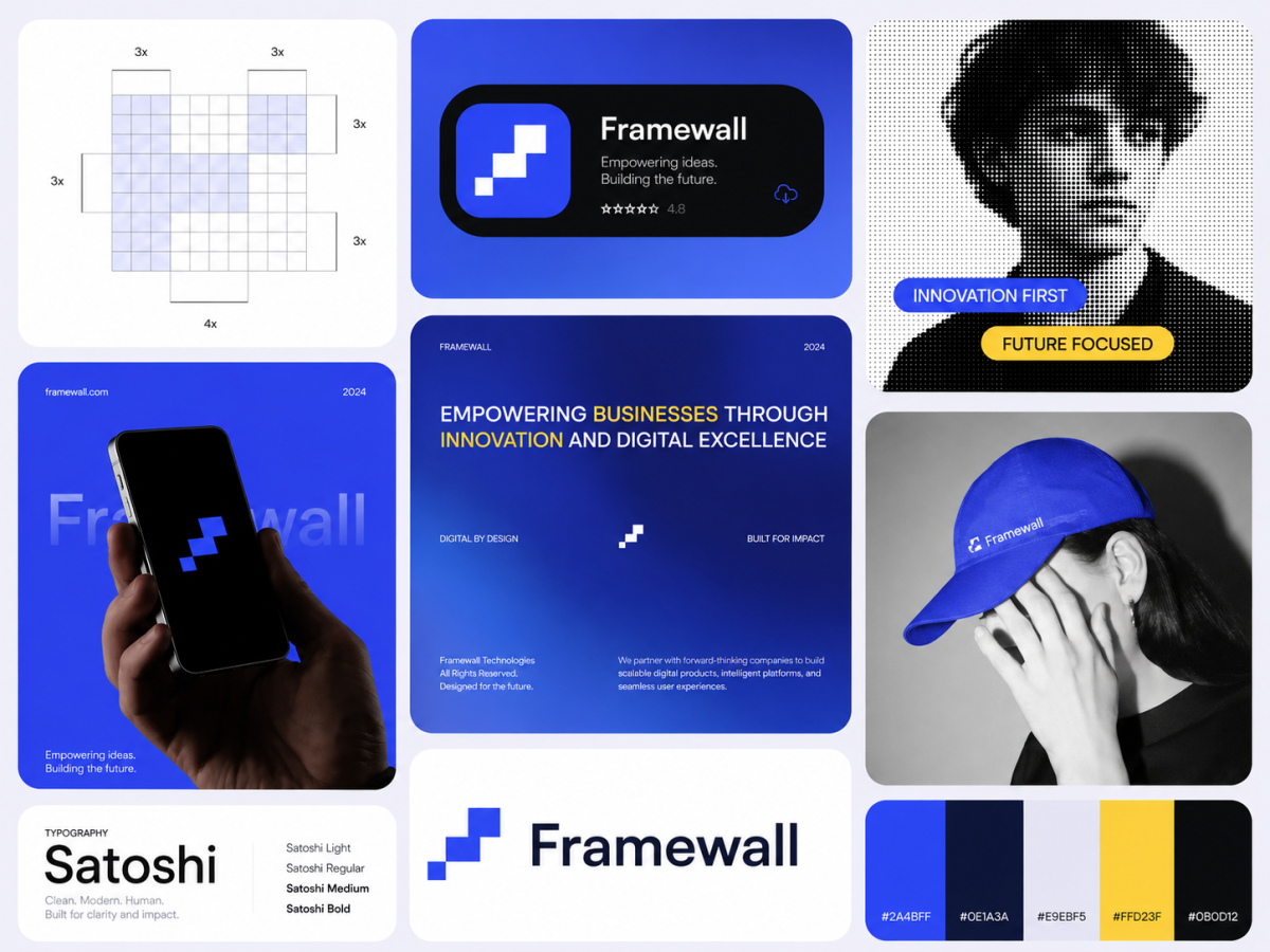 Case Study: Framewall Brand Identity
Concept: “Empowering ideas. Building the future.”
Executed th...