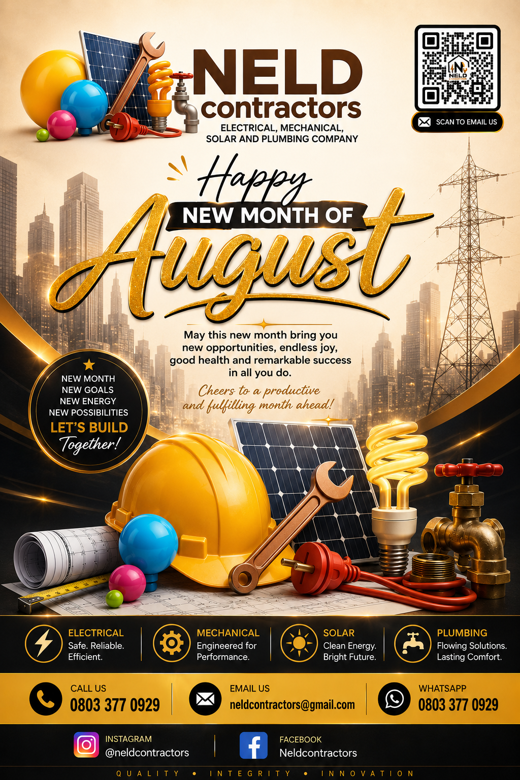 Happy new month......talk to us about your projects.