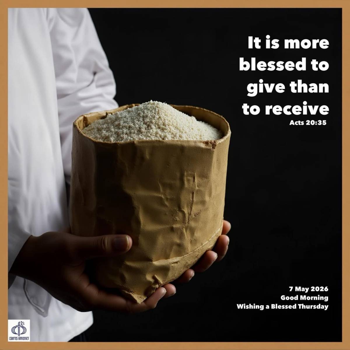 It is more blessed to give than to receive 
(Acts 20:35)