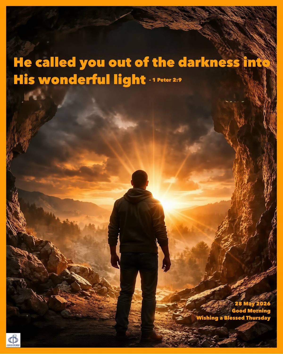 He called you out of the darkness into His wonderful light
(1 Peter 2:9)