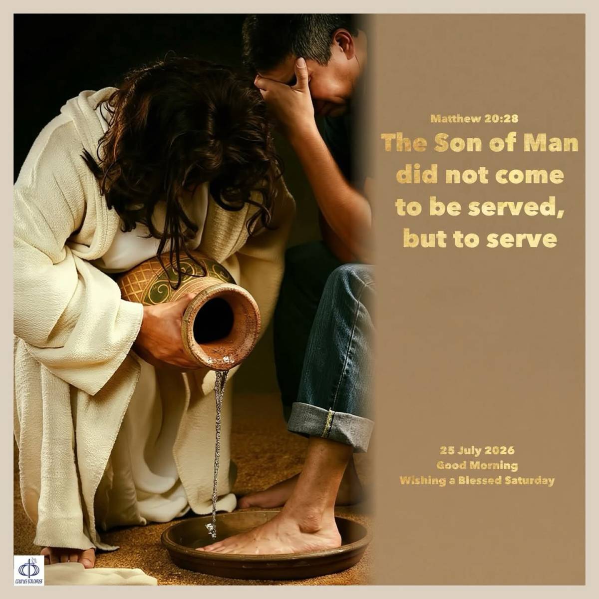 The Son of Man did not come to be served, but to serve
(Matthew 20:28)