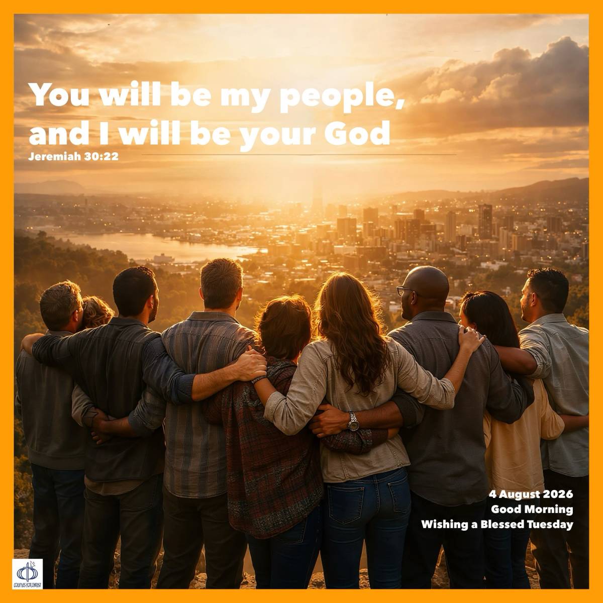 You will be my people, and I will be your God.
(Jeremiah 30:22)