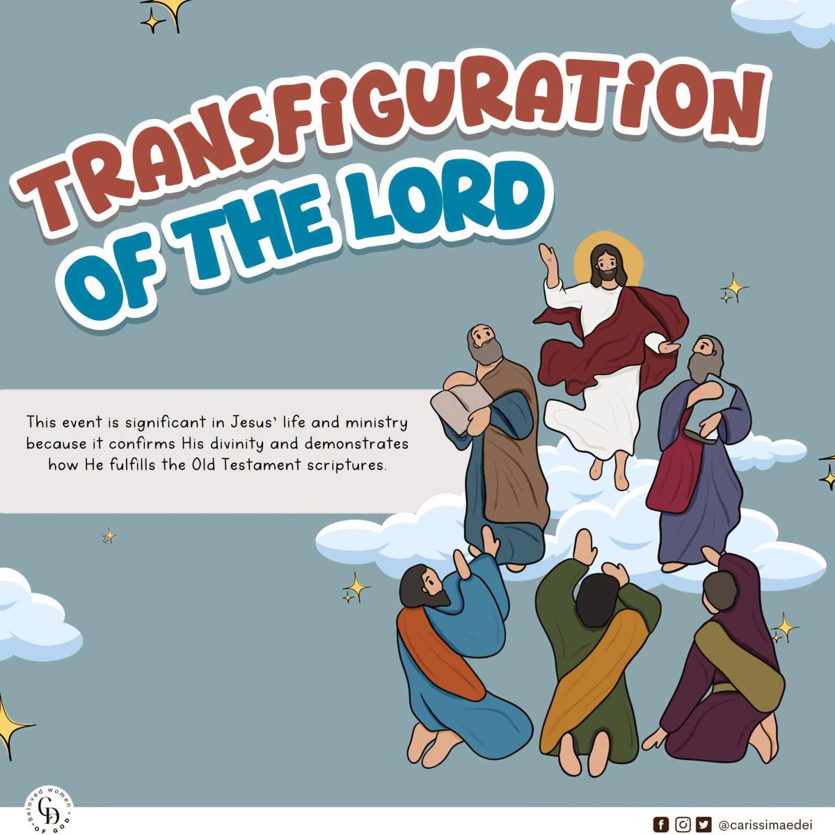 Listen to Jesus Christ and follow Him.
That's the message of the Transfiguration