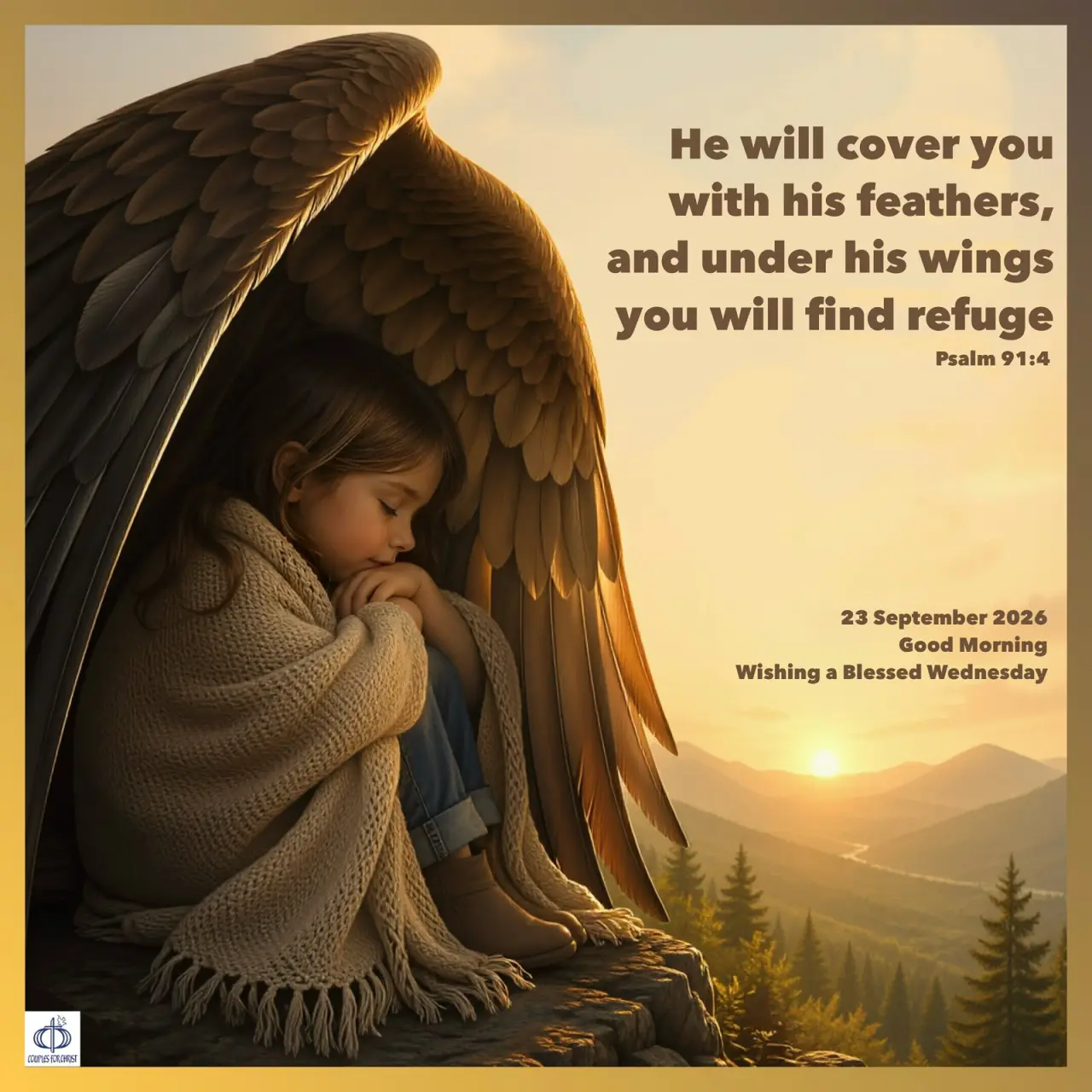 He will cover you with his feathers, and under his wings you will find refuge
(Psalm 91:4)