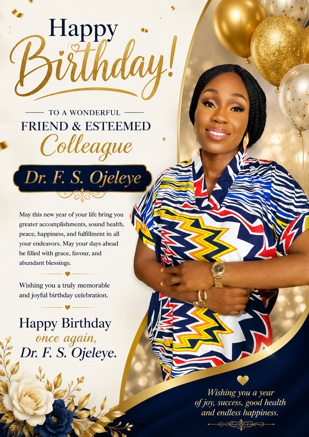 Happy birthday to you Dr.