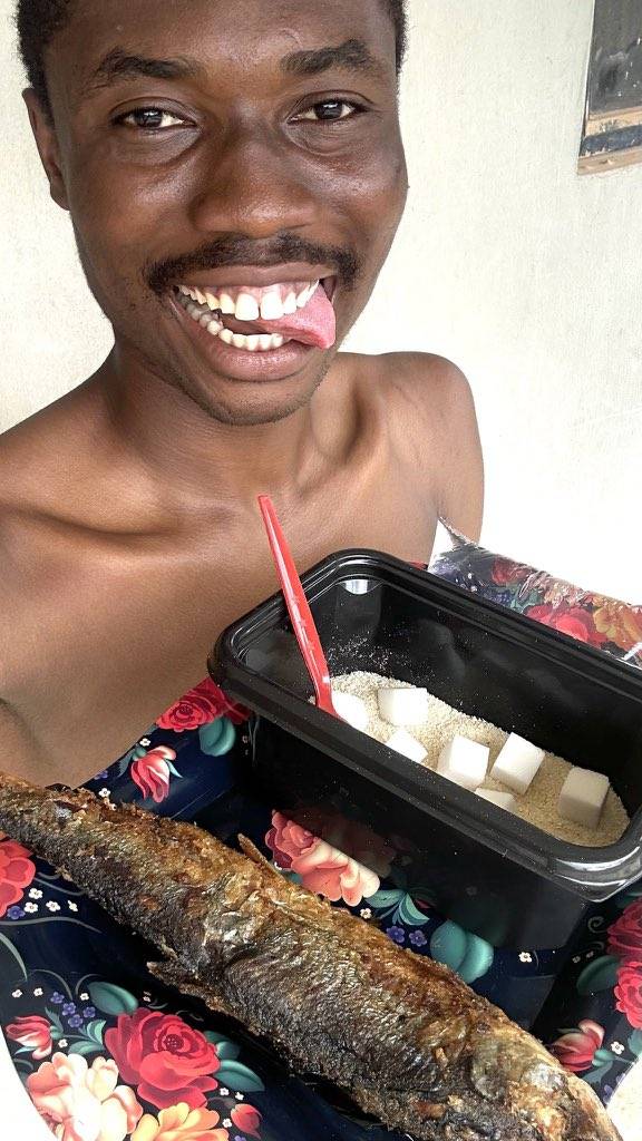 You look well fed, Shay na until I grow garri for head tye sugar for neck before ona know hunger hoo...