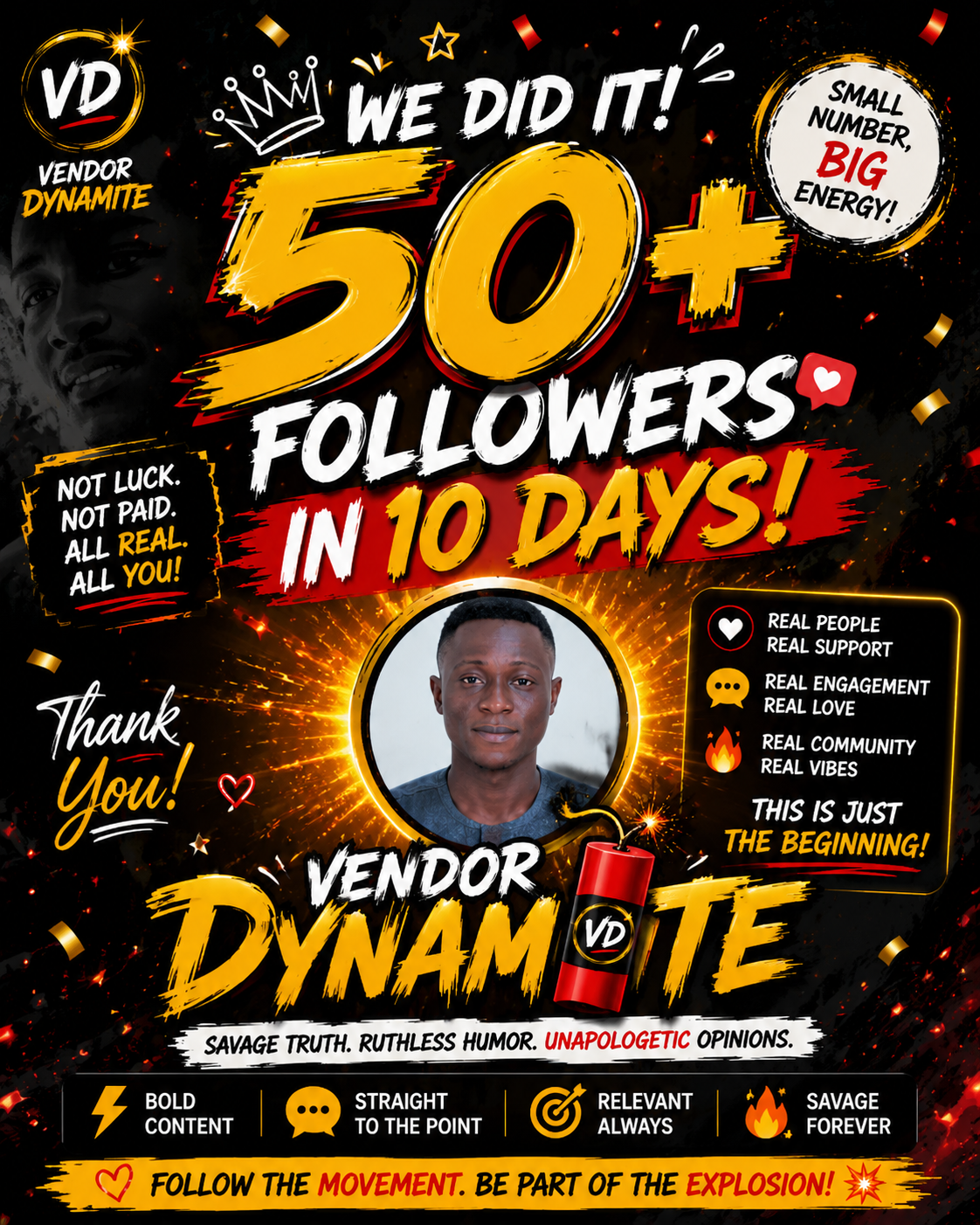 Thank you #LekeeLekee for accepting me with my bad character. God bless you all for the love and su...