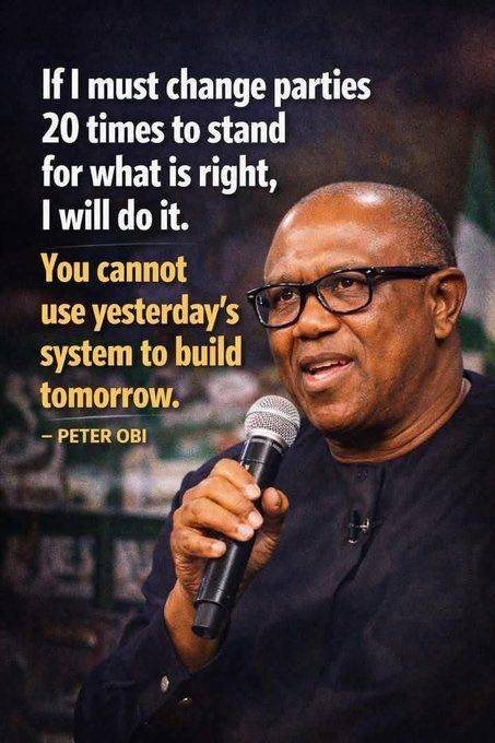 Am not ashamed or afraid to say " that I want a new Nigeria " even if Obi is not the perfect perso...