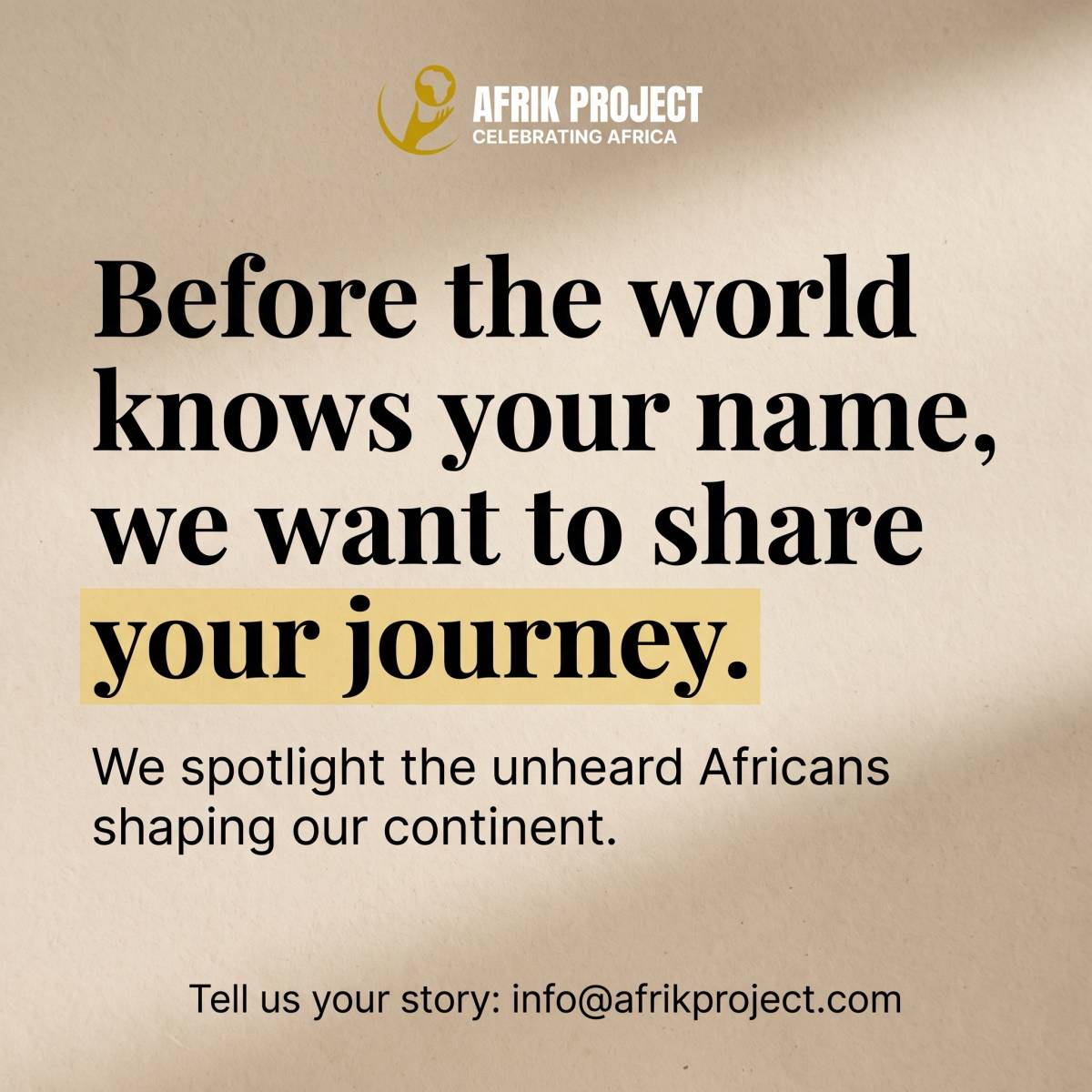 Every giant milestone starts with a quiet story of grit and resilience. At Afrik Project, we believe...