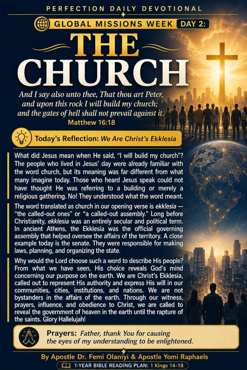 📚Perfection Daily Devotional with Apostle Dr. Femi Olaniyi and Apostle Yomi Raphaels, Tuesday 16th...
