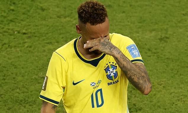 Emotional Neymar breaks down in tears after making his Brazil return - 981 DAYS after last appearanc...