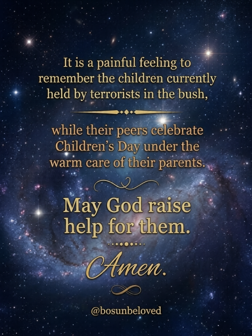 May God raise help for the kids held captive by the terrorists.