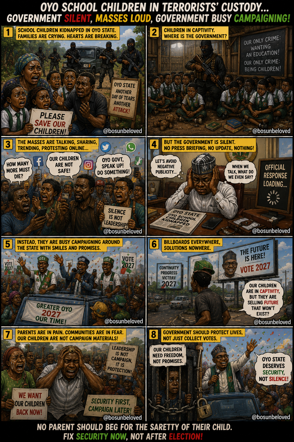 A child in captivity is more important than a thousand campaign rallies.
Leadership is not about win...