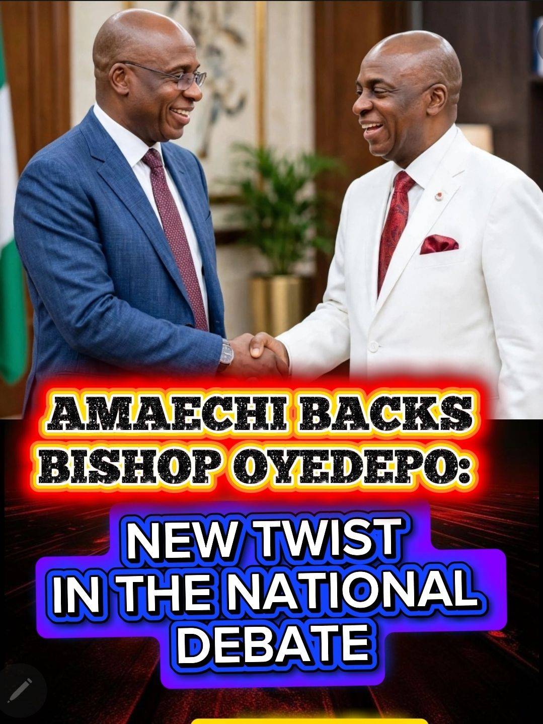 Former Rivers State Governor Rotimi Amaechi has publicly expressed support for Bishop David Oyedepo...