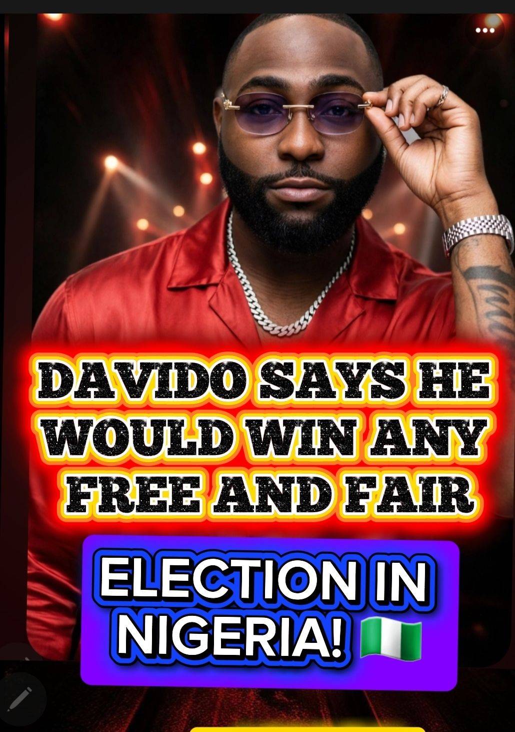 Afrobeats superstar Davido has said that if he ever decides to run for political office in Nigeria,...