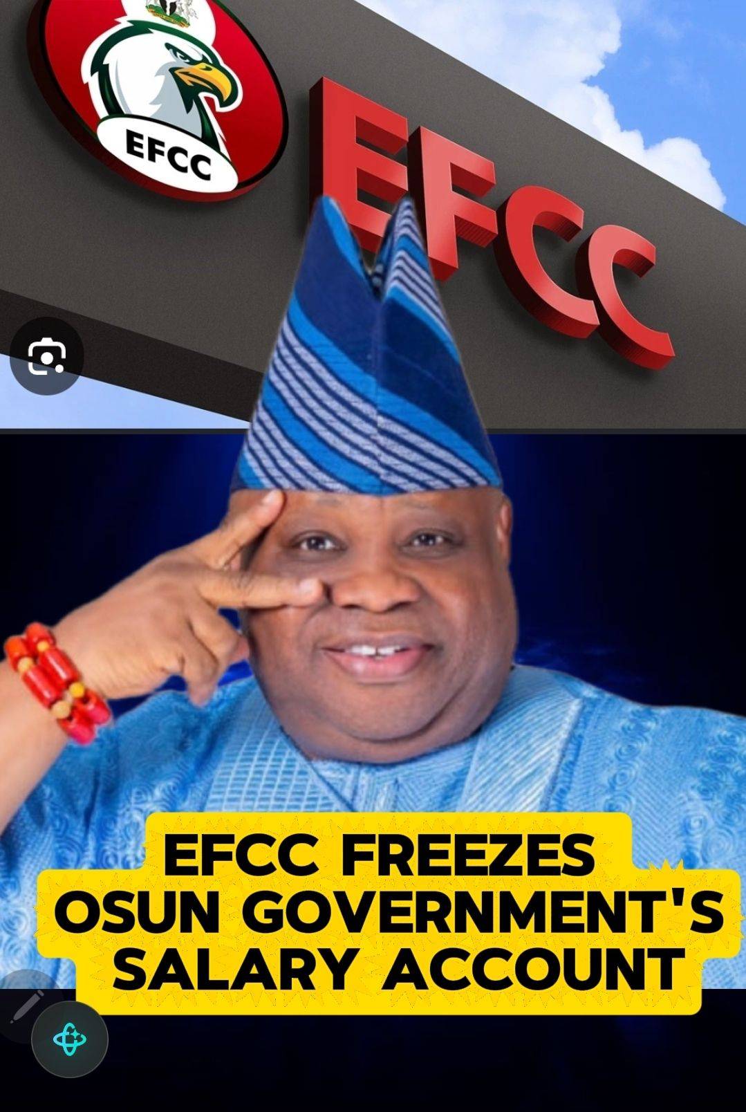 OSUN APC URGES EFCC TO FREEZE ACCOUNTS OVER ALLEGED ₦13.7 BILLION PAYROLL SCHEME
The Osun State APC...