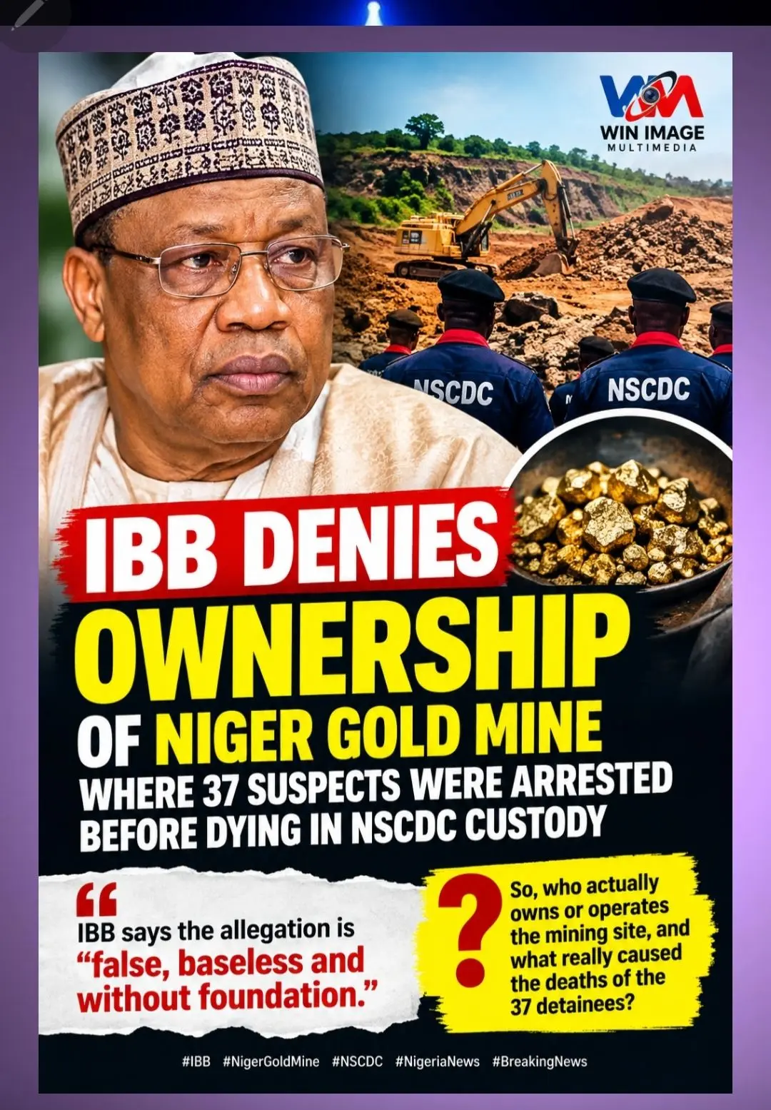 Former military Head of State, General Ibrahim Badamasi Babangida (IBB), has denied any connection t...