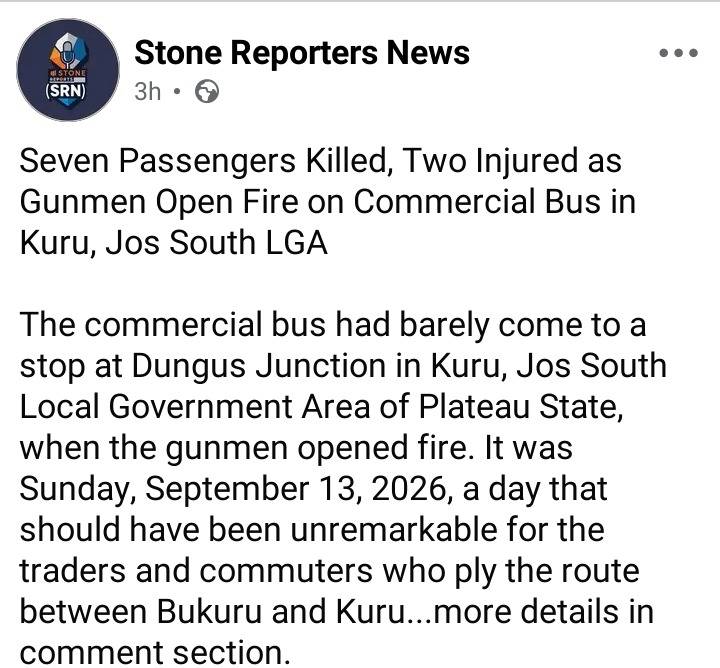 It is so pathetic that this unknown gunmen, bandits or any name that is used to refer to them are ju...