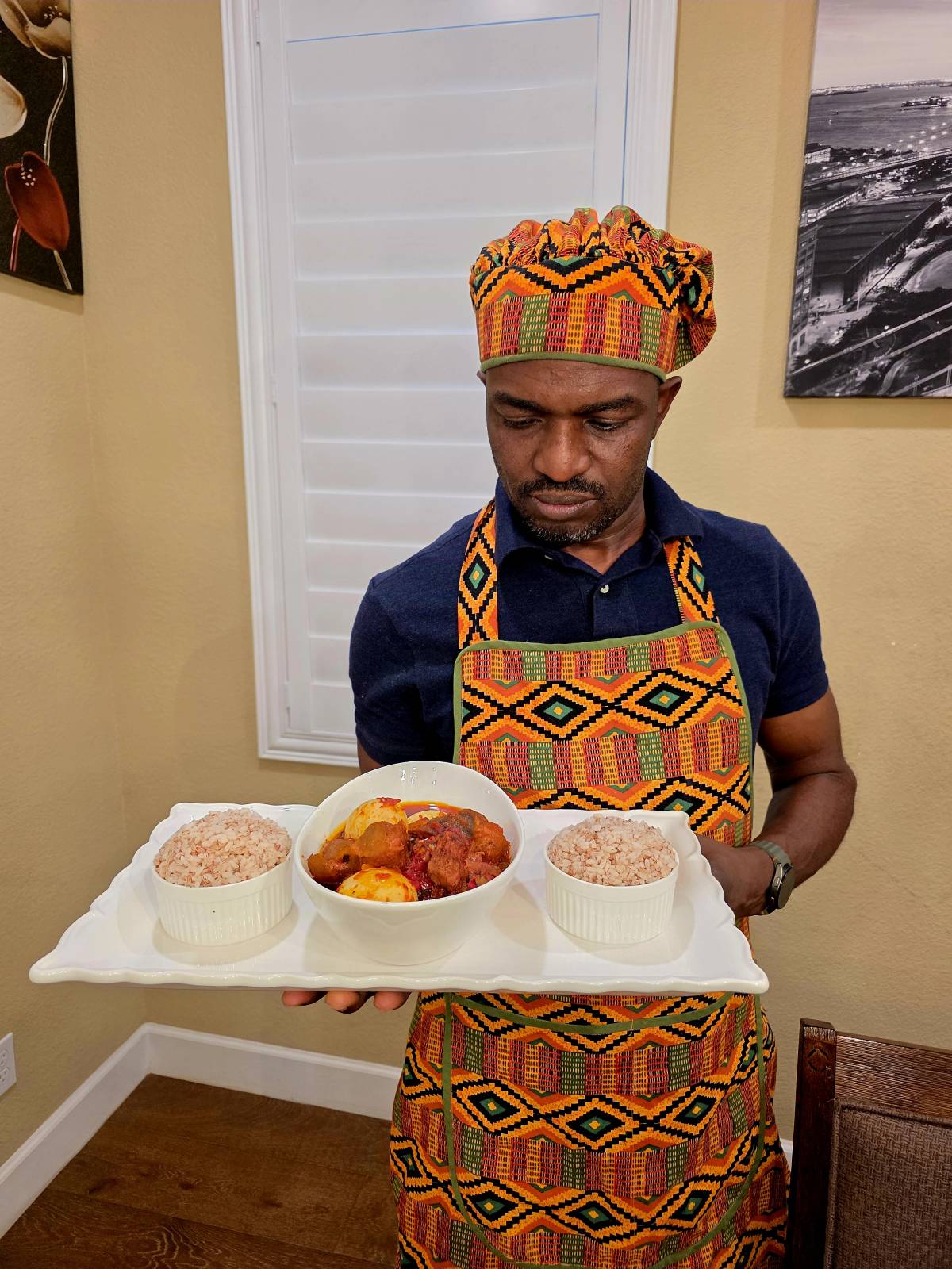 Ofada rice and Ofada stew — A classic dish from southwestern Nigeria known for its bold, spicy, and...