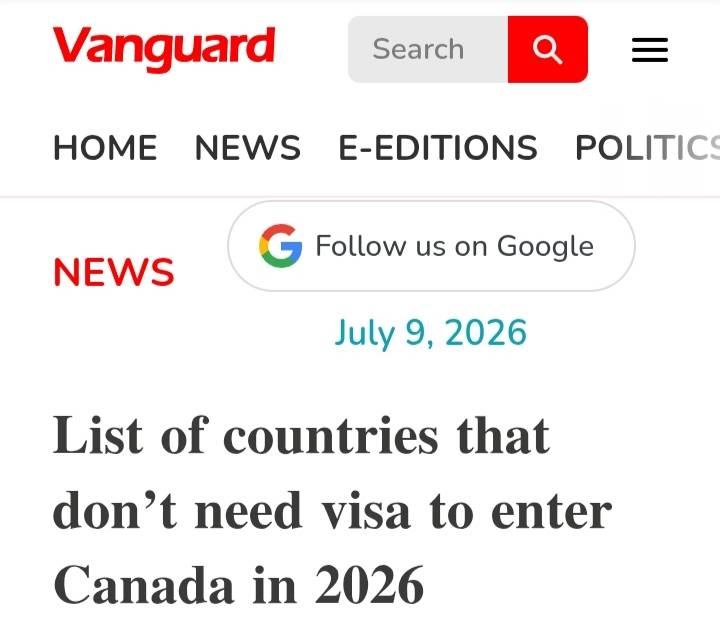 Of the over 50 countries permitted to enter Canada visa-free my continent is conspicuously absent.
I...