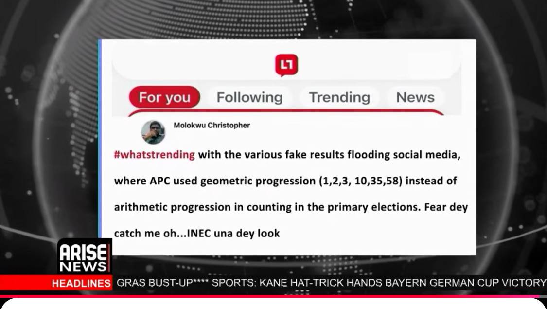 This is from one of us here during what is trending on arise news.  our messages are becoming visib...