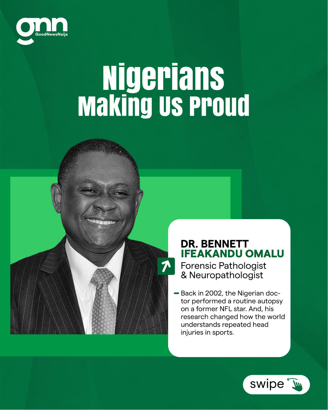 In 2002, Dr. Bennet Omalu looked at a brain everyone called normal. He looked closer anyway.
What he...