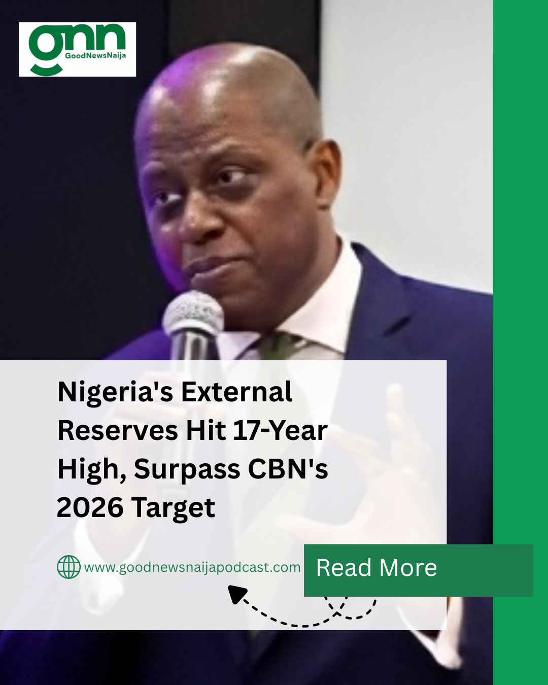 Nigeria's External Reserves Hit 17-Year High, Surpass CBN's 2026 Target
Nigeria's external reserves...