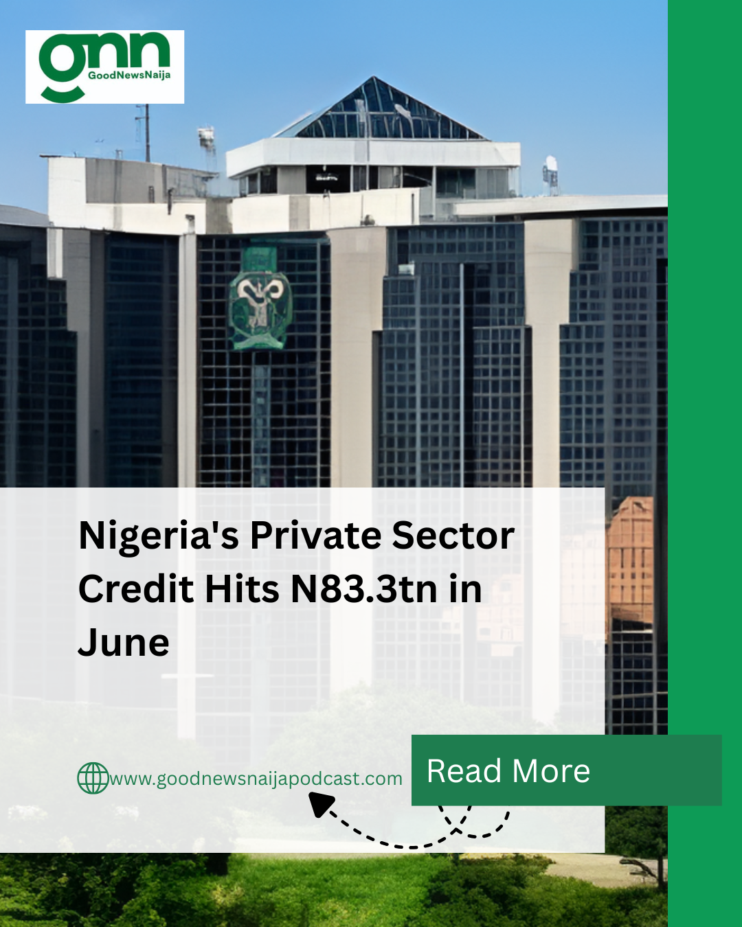Nigeria's Private Sector Credit Hits N83.3tn in June
Credit extended to Nigeria's private sector ro...