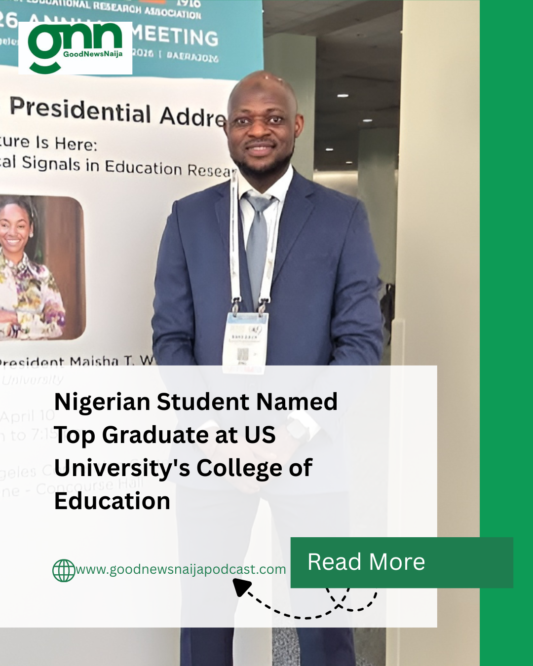 Nigerian Student Named Top Graduate at US University's College of Education
A Nigerian scholar, Abd...