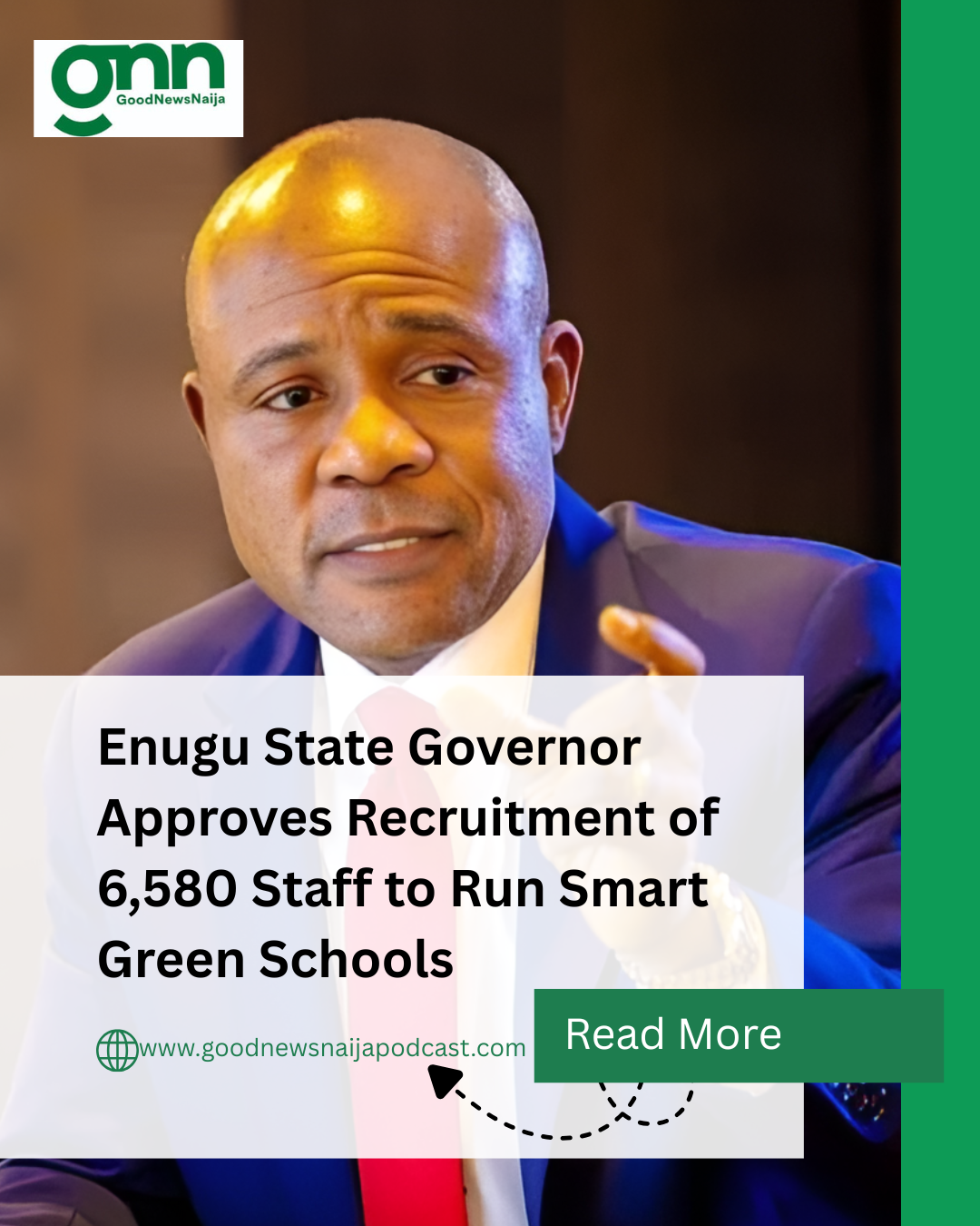 Enugu State Governor Approves Recruitment of 6,580 Staff to Run Smart Green Schools
Enugu State Gov...