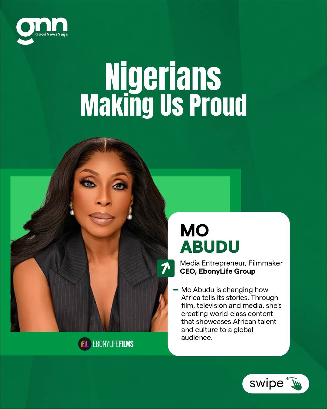Mo Abudu shows us that African talent, when given the right platform, can compete anywhere in the wo...