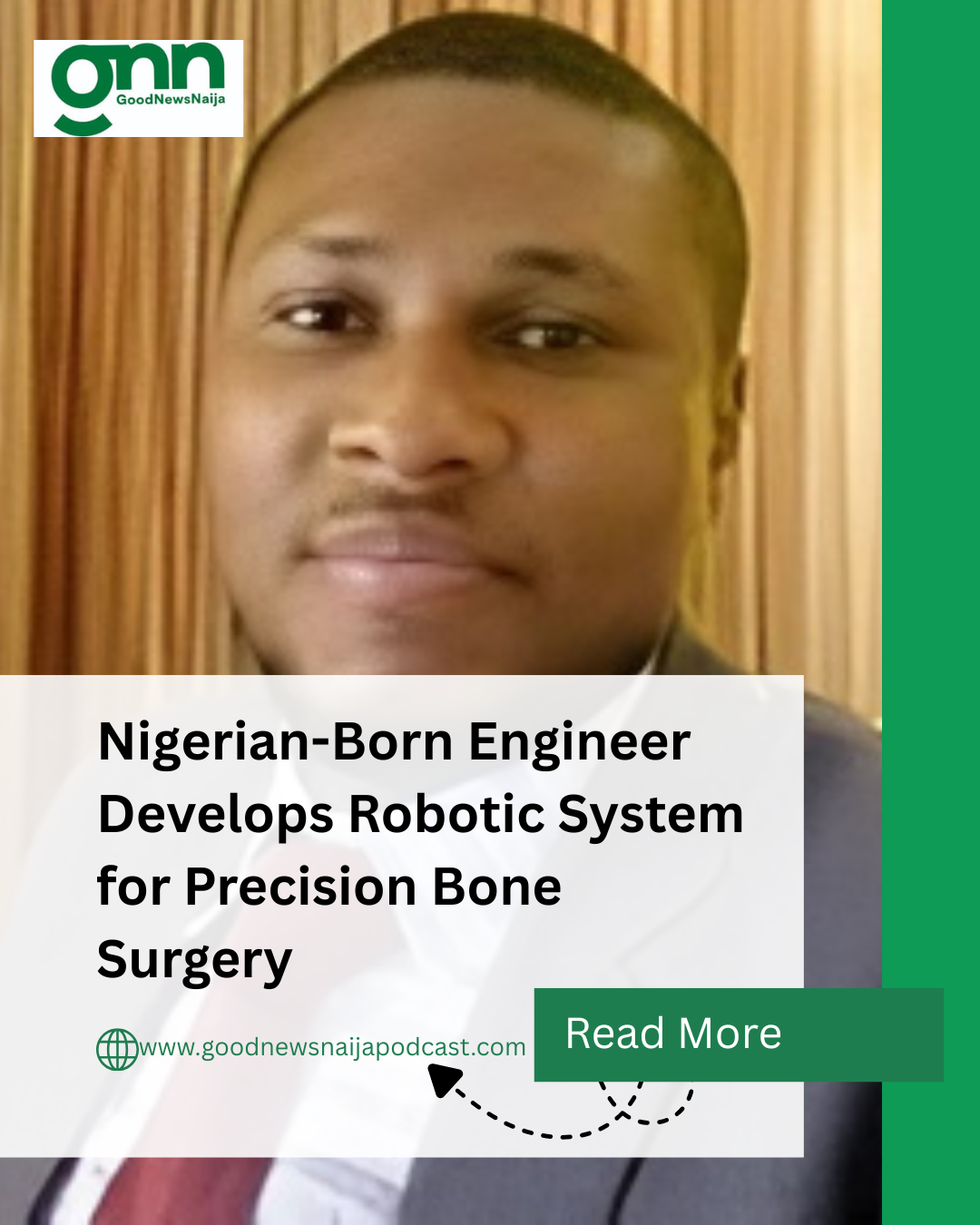 Nigerian-Born Engineer Develops Robotic System for Precision Bone Surgery
A Nigerian control engine...