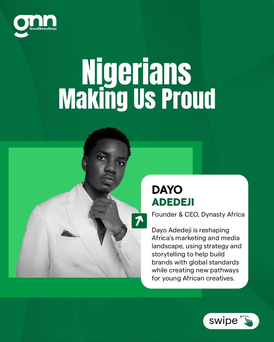 Dayo Adedeji built Dynasty Africa into a global contender. His agency became the fourth African agen...