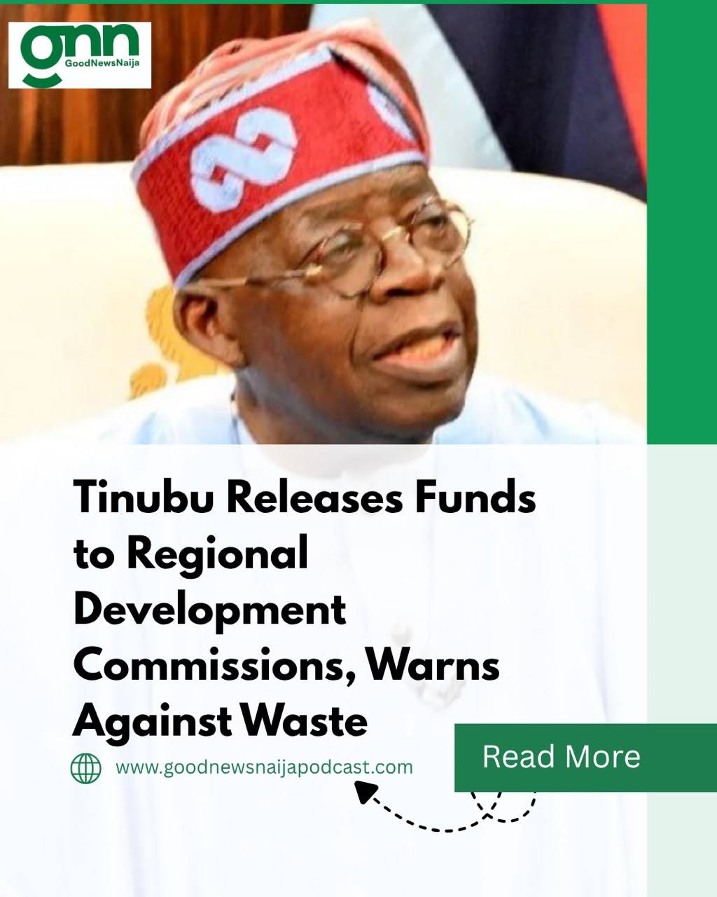 President Bola Tinubu has directed the timely release of funds to Nigeria’s Regional Development Com...