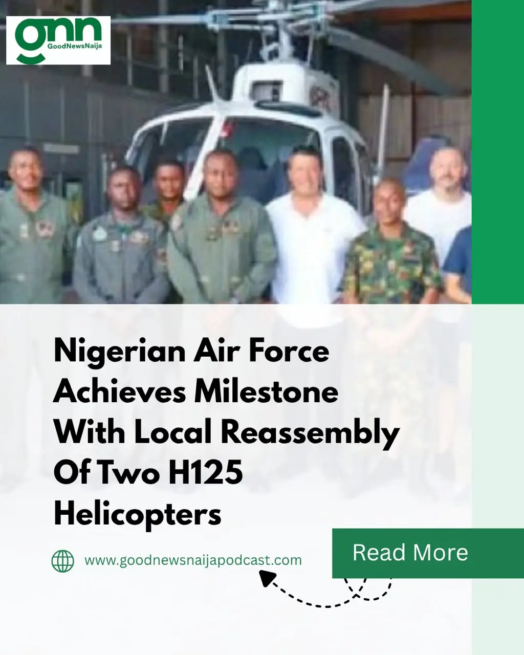 The Nigerian Air Force has completed the local reassembly of its first two H125 helicopters at NAF B...