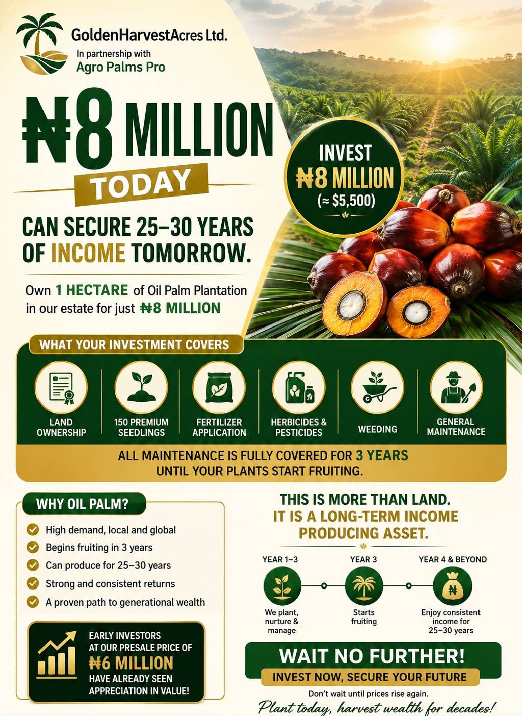 ₦8 million today can secure 30+ years of income tomorrow.
With just ₦8 million (about $5,500),
yo...