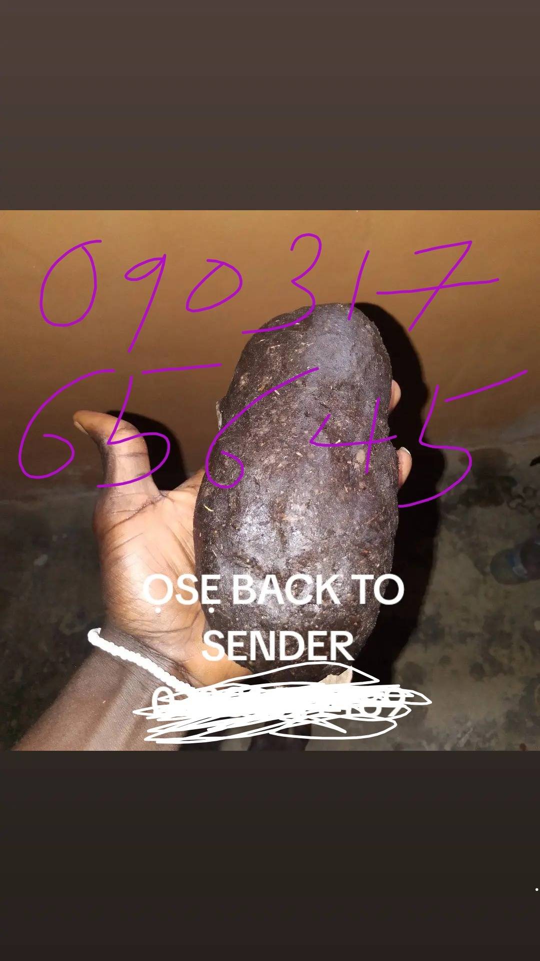 Back to sender shoup 
09031765645 God we be with you ooo