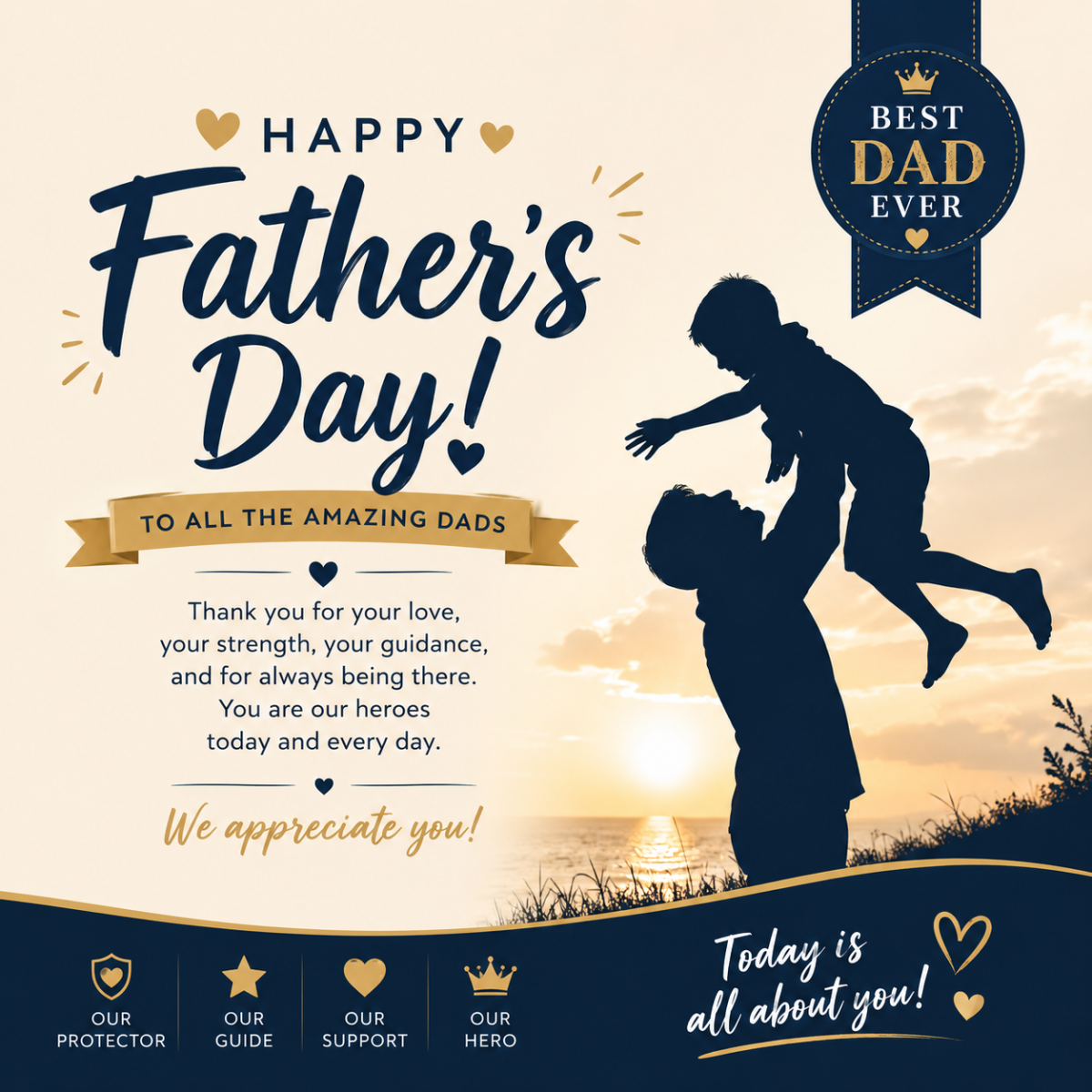 Happy Father's Day to all the fathers out there!❤️