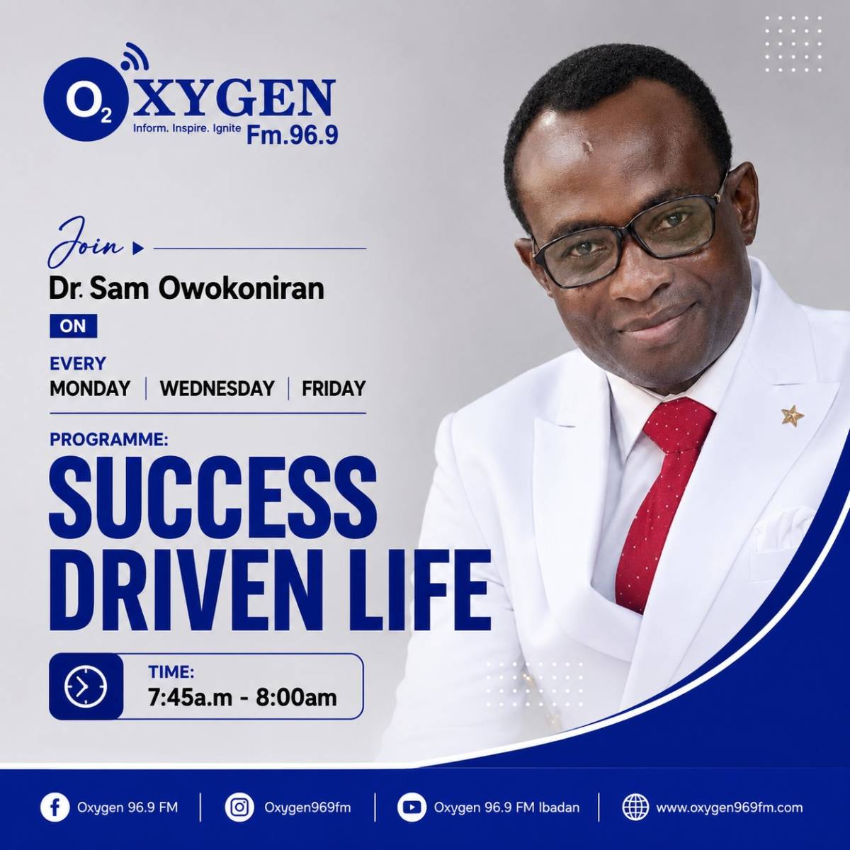 Join me on "Success Driven Life" every Monday, Wednesday, and Friday from 7:45 a.m. to 8:00 a.m. on...
