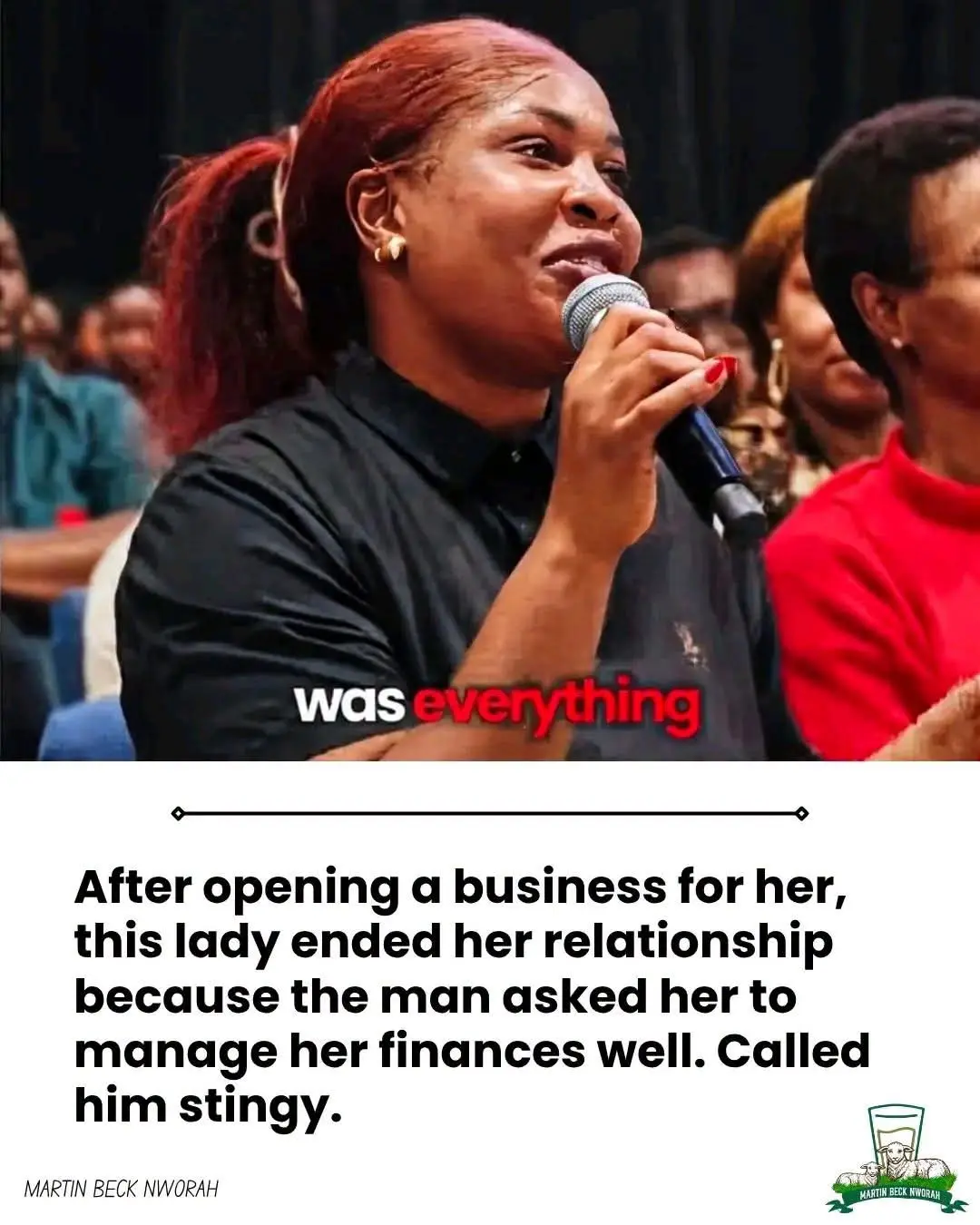 This iron kondem dvmped a man who was generous enough to set up a business for her because to her he...