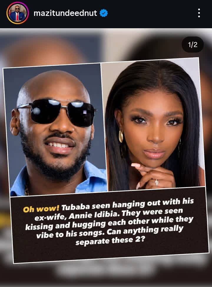 When I saw this on Tunde Ednut's page, I said make I first check 2Baba's Instagram status because I...