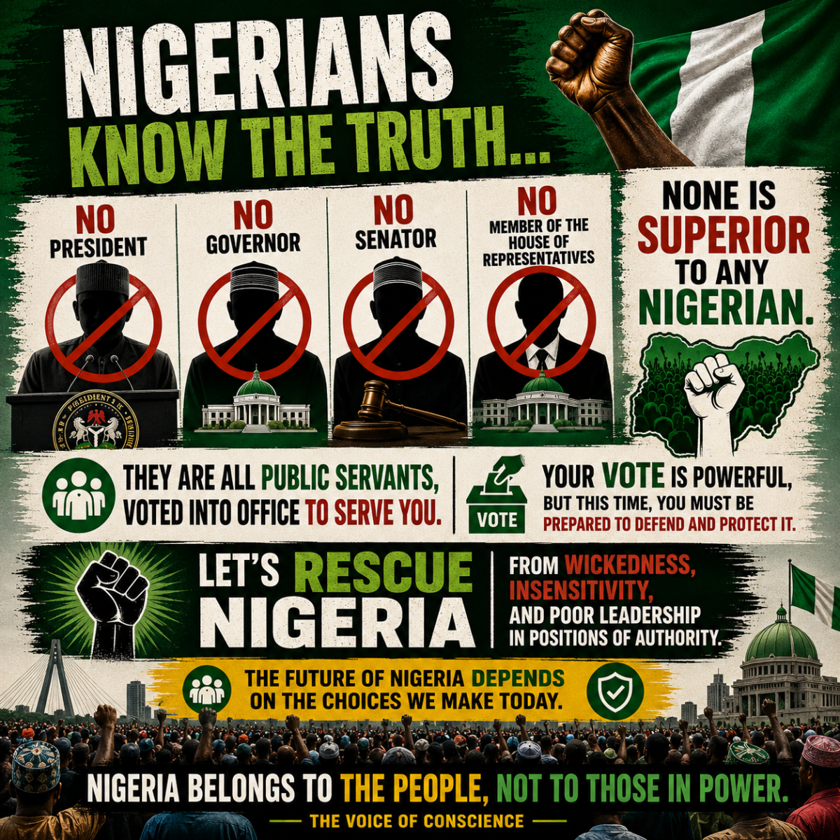 Nigerians TAKE your rightful place!!! You are not a second class...
ENOUGH IS ENOUGH for our INSENSI...