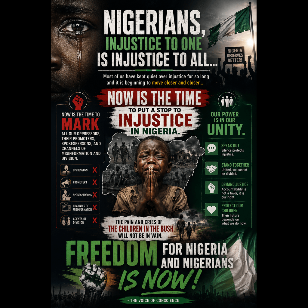 NIGERIANS, WHEN ONE OF US SUFFERS, WE ALL BLEED.
For too long, we have watched injustice from a dis...